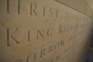 Engraving at the Richard III Visitor Centre